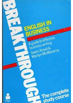 English in Business A guide to effective business writing
