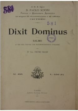 Dixit Dominus, Salmo, 1901 r.