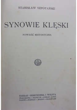 Synowie klęski, 1928 r.