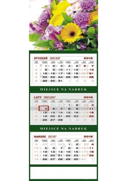 Kalendarz 2019 Trójdzielny Kwiaty II