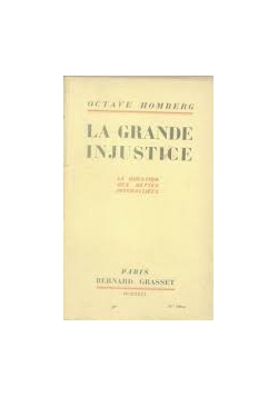 La Grande Injustice,1926 r.