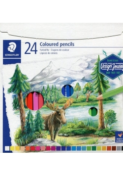 Kredki ołówkowe sześciokątne 24 kolorów
