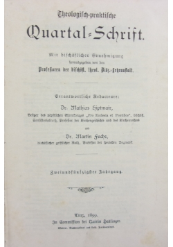 Theologisch praktische Quartalschrift, 1899r.