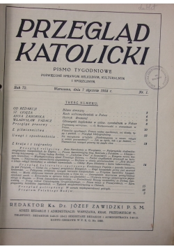 Przegląd katolicki. Pismo tygodniowe. Rok 72, 1934 r.
