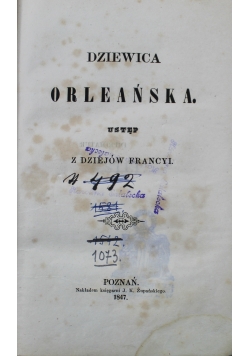 Dziewica Orleańska 1847 r.