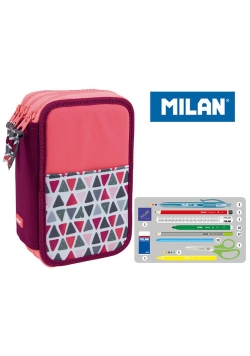 Piórnik Milan 3-poziomowy z wyposażeniem GEO róż