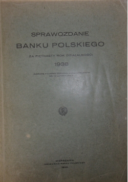Sprawozdanie banku polskiego, 1939 r.