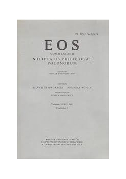 EOS commentarii societatis philologae polonorum