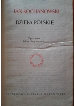 Dzieła Polskie- Kochanowski