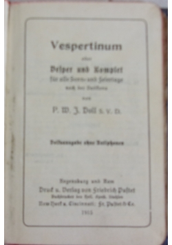 Vespertinum, 1915 r.