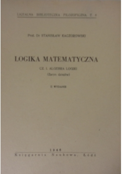Logika matematyczna, 1946r.