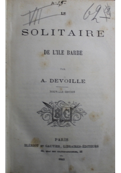 Le Solitaire De Lile Barbe 1883 r.