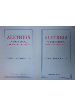 Aletheia ,Vol I,II
