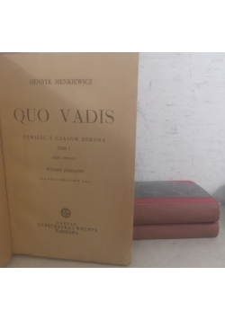 Quo Vadis,ok.1937r. Tom;I,II.III