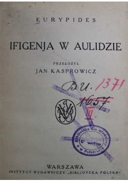 Ifigenja w Aulidzie 1924 r