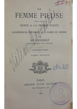 La femme pieuse, 1899r.