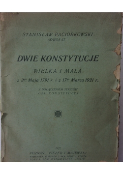 Dwie Konstytucje Wielka i Mała 1922r.