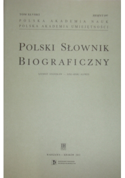 Polski Słownik Biograficzny zeszyt 197