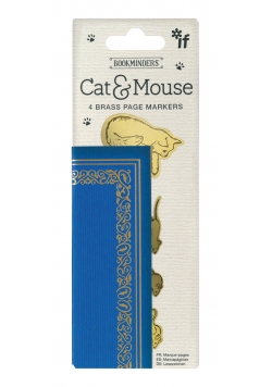 Bookminders Cat&Mouse - zestaw 4 metalowych zakładek