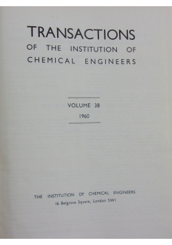 Transactions of the Institution of Chemical Engineers ,Vol 38