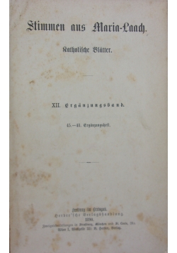 Stimmen aus Marian- Laach, 1890r.