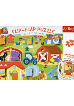 Flip-Flap Puzzle z okienkiem 36 Na farmie