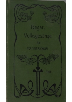 Sammlung von volksgesangen fur mannerchor, 1902 r.