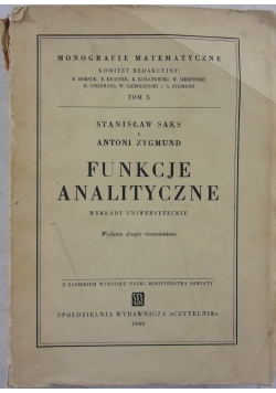 Funkcje analityczne, 1948r