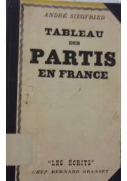 Tableau des Partis, 1930 r.