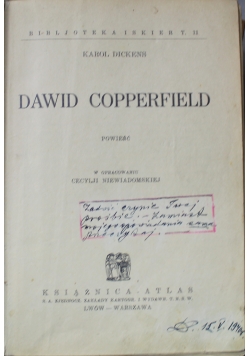Dawid Copperfield 1927 r.