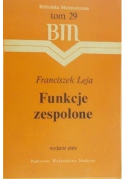 Funkcje zespolone, tom 29