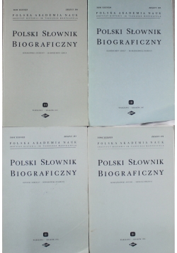 Polski Słownik Biograficzny 4 Zeszyty