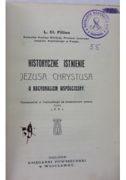 Historyczne istnienie Jezusa Chrystusa, 1913 r.