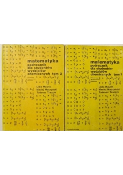 Podręcznik dla studentów wydziałów chemicznych tom.I,II