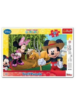 Puzzle ramkowe 15 Myszka Miki Na wsi TREFL