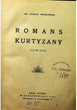 Romans kurtyzany / Gwiazda Lucifera / Sprawa rozwodowa Ryszarda Montholon ok 1928 r.