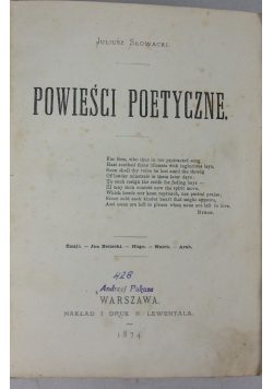 Powieści poetyczne, 1874r.