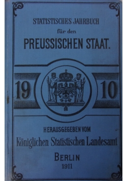 Statistisches Jahrbuch für den Preußischen Staat, 1911r.