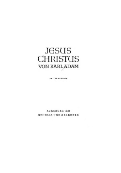 Jesus Christus, 1939r