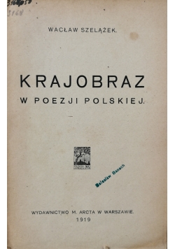 Krajobraz w poezji polskiej 1919 r.