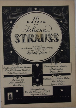 15 walzer von Johann Strauss, 1944 r.