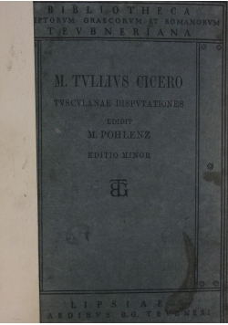 Tvscvlanae Dispvtationes, 1918 r.