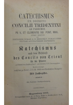 Catechismus ex decreto concilii tridentiti, 1908r.