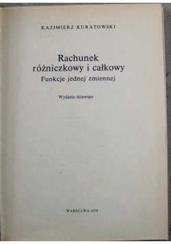 Rachunek różniczkowy i całkowy Tom II
