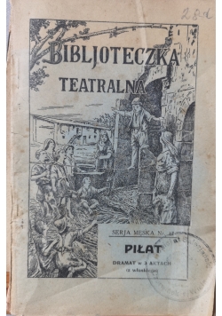 Bibljoteczka teatralna, 1929 r.