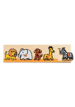 Puzzle drewniane z uchwytami - Safari