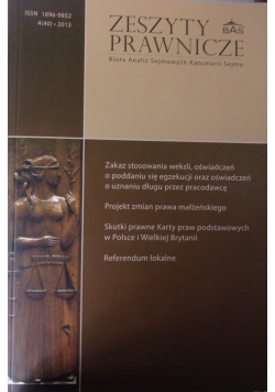 Zeszyty prawnicze biura analiz sejmowych