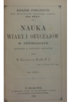 Nauka wiary i obyczajów, 1893r.