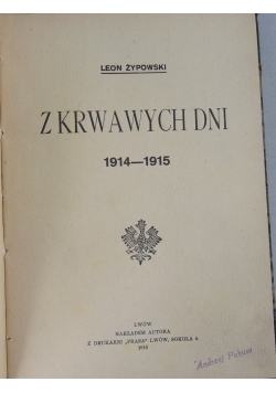 Z krwawych dni 1914-1915, 1916r.