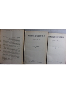 Franziskanische studien Quartalschrift, tmo I-III,  ok. 1919 r.